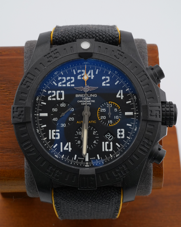No Reserve - Breitling Avenger Hurricane 50MM Black Dial Rubber Strap (XB1210)