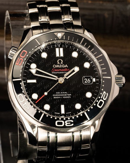 No Reserve - 2018 Omega Seamaster Diver 300M "James Bond 50th Anniversary" L.E. 41MM Black Dial Steel Bracelet (212.30.41.20.01.005)