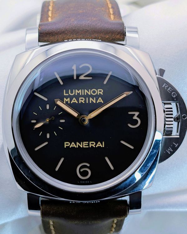 2023 Panerai Luminor Marina 1950 3 Days 47MM Black Dial Leather Strap (PAM00422)
