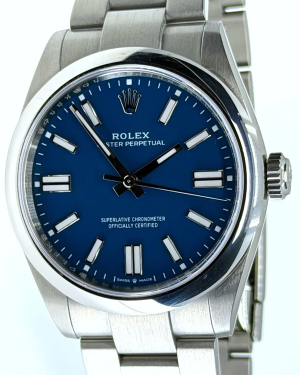 2025 Rolex Oyster Perpetual 41MM Mediterranean Blue Dial Oyster Bracelet (134300)