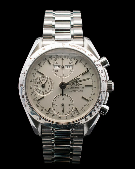 Omega Speedmaster Day-Date 39MM Silver Dial Steel Bracelet (3521.30.00)