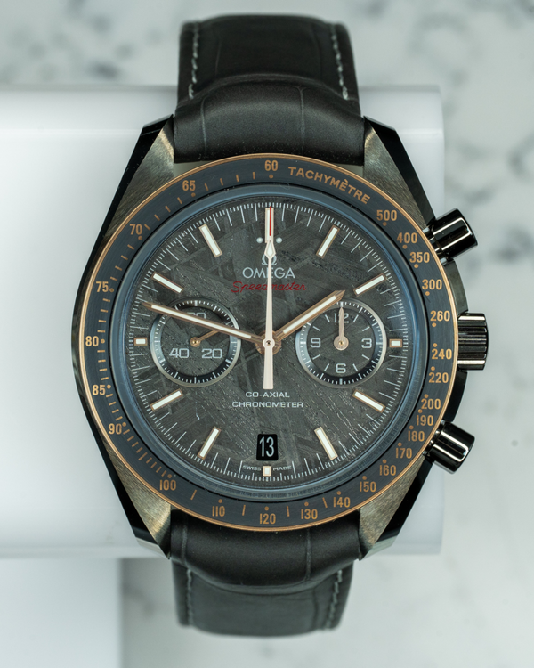 2025 Omega Speedmaster Dark Side of the Moon "Grey Side" 44.25MM Meteorite Dial Leather Strap (311.63.44.51.99.001)