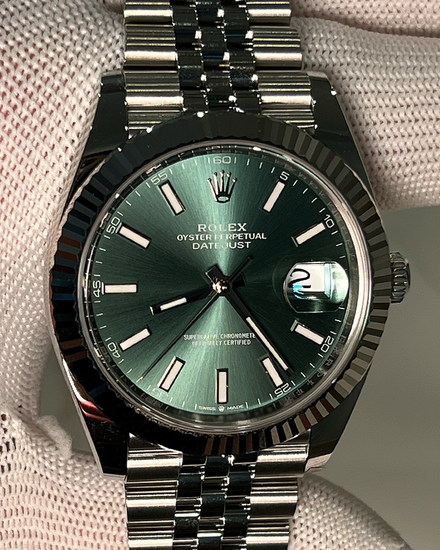 2026 Rolex Datejust 41MM Mint Green Dial Jubilee Bracelet (126334)