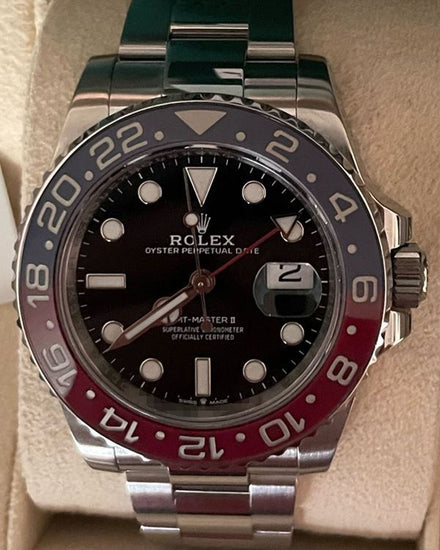 2022 Rolex GMT-Master II “Pepsi” 40MM Black Dial Oyster Bracelet (126710BLRO)