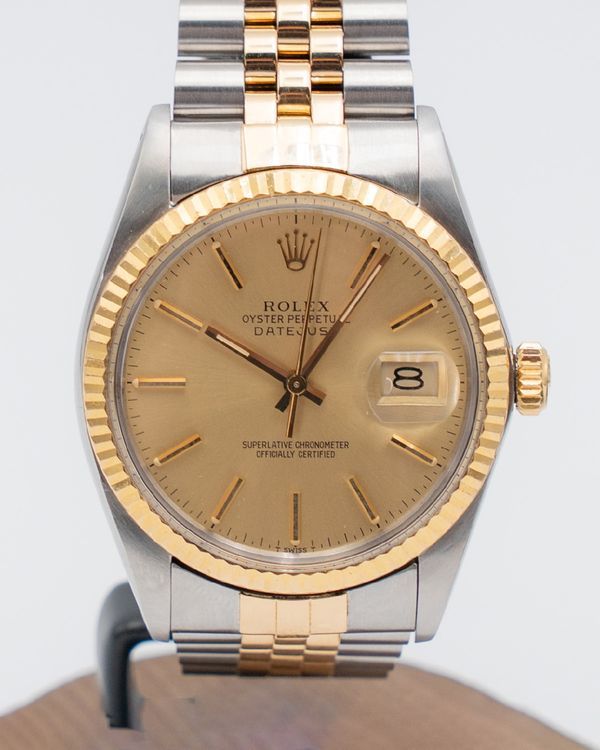 Rolex Datejust 36MM Champagne Dial Two-Tone Jubilee Bracelet (16013)