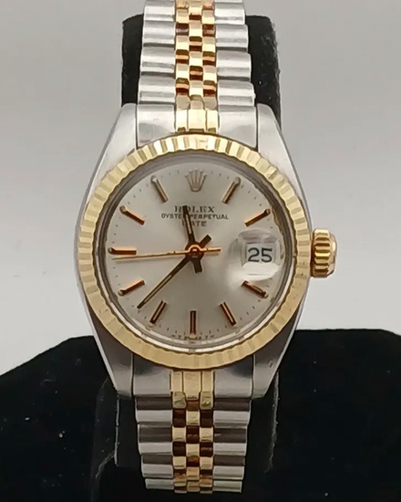 1980 Rolex Lady-Datejust 26MM Silver Dial Two-Tone Jubilee Bracelet (6917)