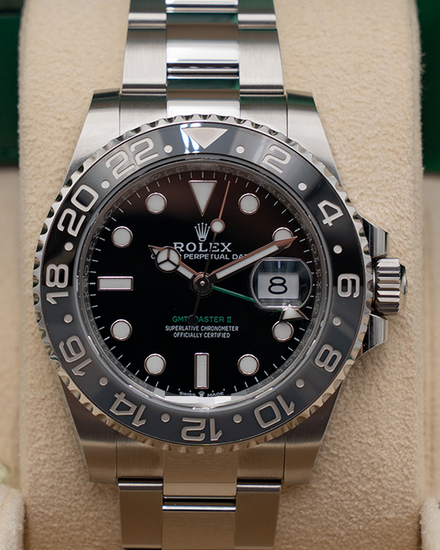 2026 Rolex GMT-Master II "Bruce Wayne" 40MM Black Dial Oyster Bracelet (126710GRNR)