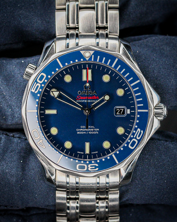 No Reserve - 2021 Omega Seamaster Diver 300M 41MM Blue Dial Steel Bracelet (212.30.41.20.03.001)
