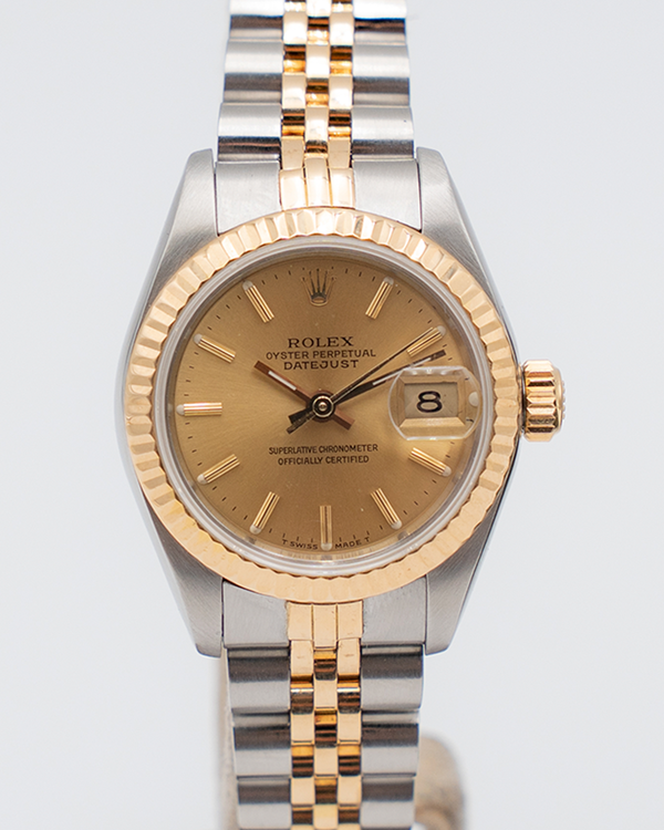 Rolex Lady-Datejust 26MM Champagne Dial Two-Tone Jubilee Bracelet (69173)