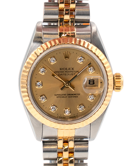 Rolex Lady-Datejust 26MM Champagne Dial Two-Tone Jubilee Bracelet (69173)