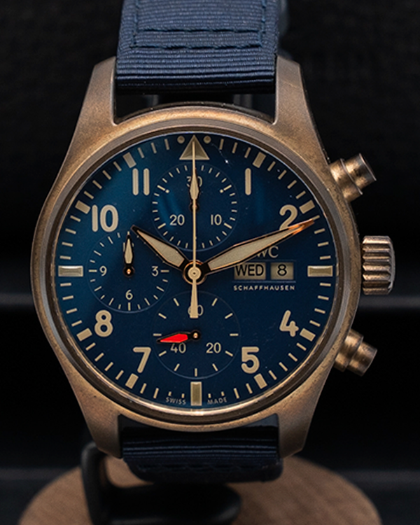 2023 IWC Schaffhausen Pilot Chronograph 41MM Blue Dial Textile Strap (IW388109)