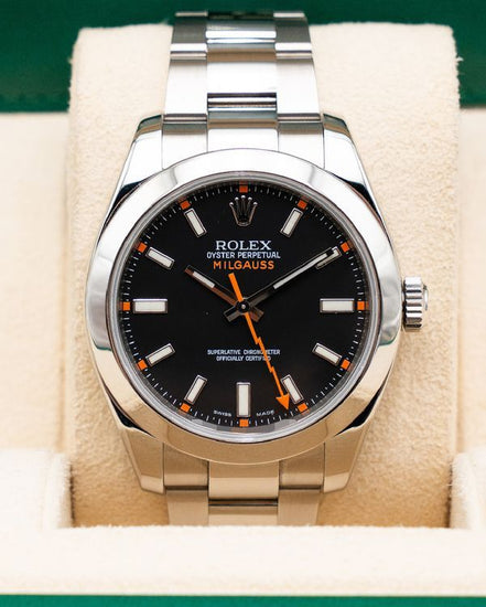 2013 Rolex Milgauss 40MM Black Dial Oyster Bracelet (116400)