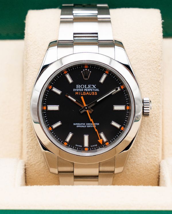 2013 Rolex Milgauss 40MM Black Dial Oyster Bracelet (116400)