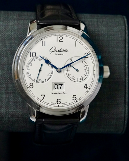 No Reserve - 2019 Glashütte Original Senator Panorama Observer 44MM White Dial Leather Strap (100-14-05-02-05)