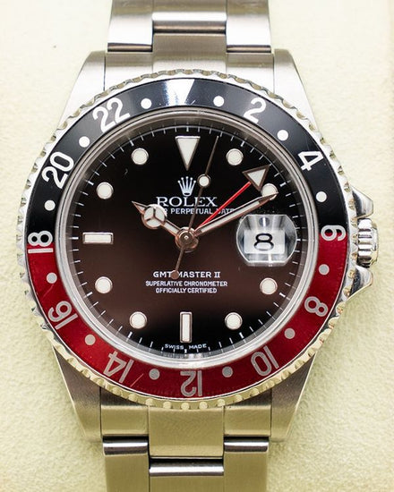 Rolex GMT-Master II "Coke" 40MM Black Dial Oyster Bracelet (16710)