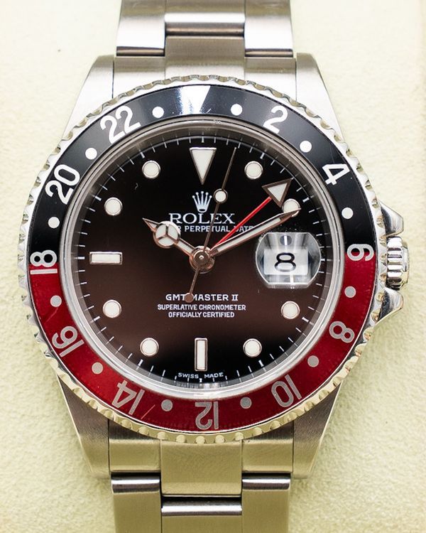 Rolex GMT-Master II "Coke" 40MM Black Dial Oyster Bracelet (16710)
