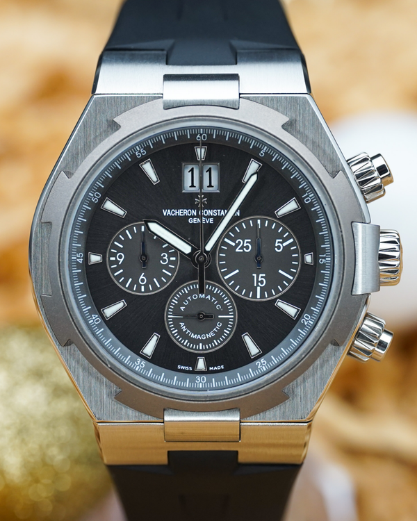 No Reserve - 2015 Vacheron Constantin Overseas Chronograph 42MM Grey Dial Rubber Strap (49150/000W-9501)