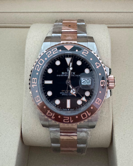2026 Rolex GMT-Master II “Rootbeer” 40MM Black Dial Two-Tone Oyster Bracelet (126711CHNR)