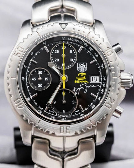 Tag Heuer Link "Ayrton Senna" L.E. 41MM Black Dial Steel Bracelet (CT2115.BA0550)