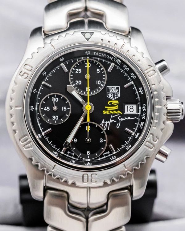 Tag Heuer Link "Ayrton Senna" L.E. 41MM Black Dial Steel Bracelet (CT2115.BA0550)