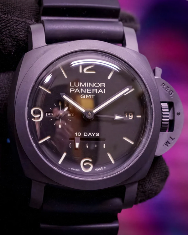 Panerai Luminor 1950 10 Days GMT L.E. 44MM Black Dial Leather Strap (PAM00335)