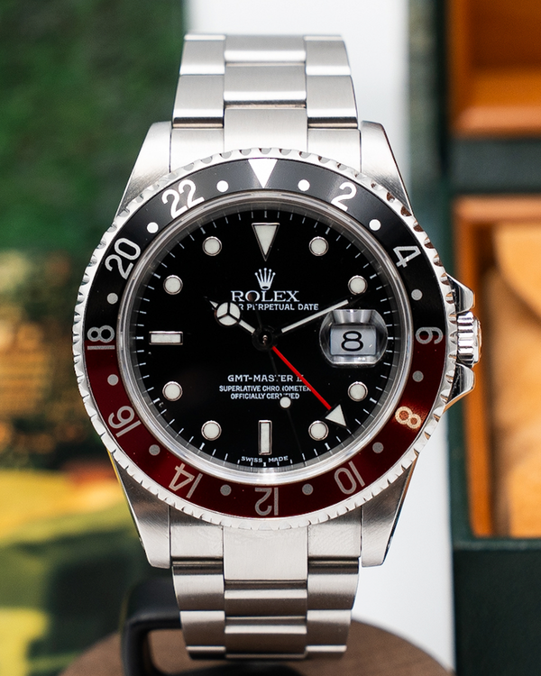 Rolex GMT-Master II "Coke" 40MM Black Dial Oyster Bracelet (16710)