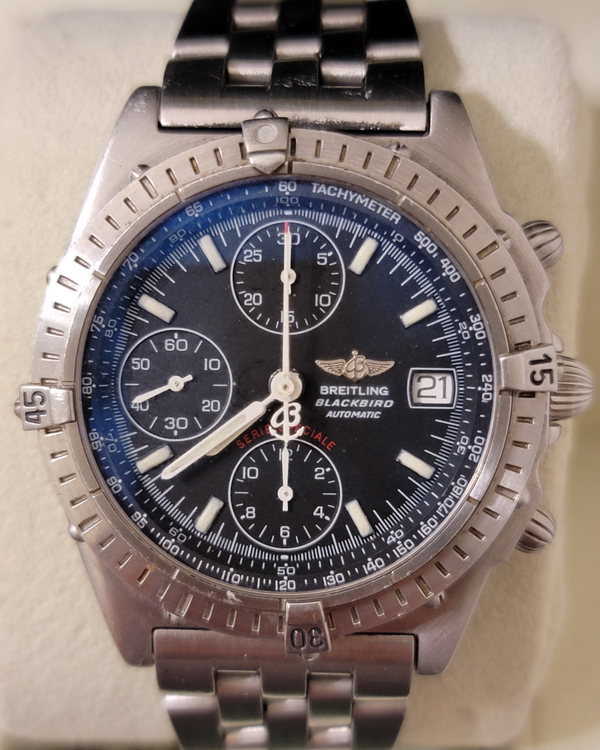 Breitling Chronomat Blackbird "Edition Speciale" 40MM Black Dial Steel Bracelet (A13350)