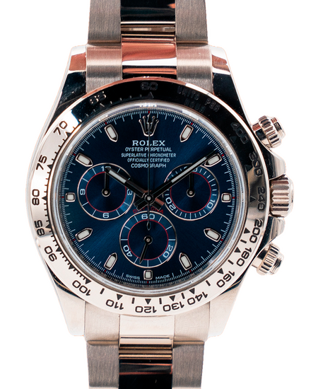 2020 Rolex Cosmograph Daytona 40MM Blue Dial White Gold Oyster Bracelet (116509)