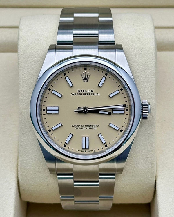 2025 Rolex Oyster Perpetual 41MM Beige Dial Oyster Bracelet (134300)