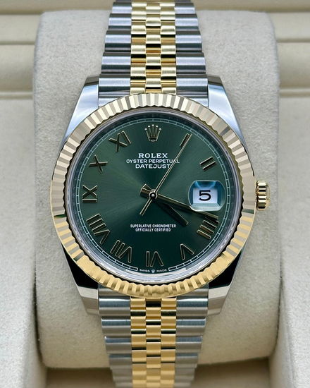 2026 Rolex Datejust 41MM Green Olive Dial Two-Tone Jubilee Bracelet (126333)