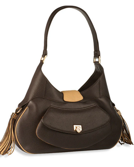 Chopard Accessories Madrid Bag 17 x 5 x 10IN Leather Gold-Tone Hardware Leather Strap (Madrid)