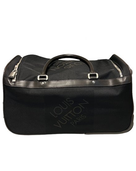 Louis Vuitton Damier Geant Eole 50 Rolling Suitcase 19 x 12 x 11IN Canvas Silver-Toned Hardware Leather Straps (Damier Geant)