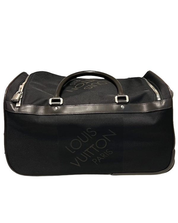 Louis Vuitton Damier Geant Eole 50 Rolling Suitcase 19 x 12 x 11IN Canvas Silver-Toned Hardware Leather Straps (Damier Geant)