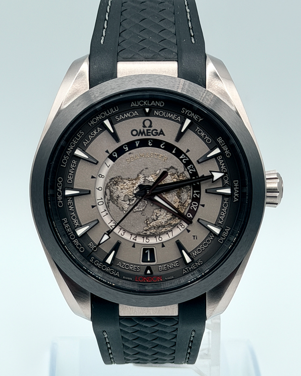 2024 Omega Seamaster Aqua Terra Worldtimer 43MM Grey Dial Rubber Strap (220.92.43.22.99.001)