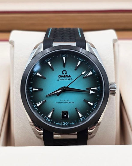 2026 Omega Seamaster Aqua Terra 150M 41MM Turquoise Dial Rubber Strap (220.32.41.21.03.001)