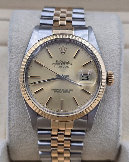 1989 Rolex Datejust 36MM Champagne Dial Two-Tone Jubilee Bracelet (16013)