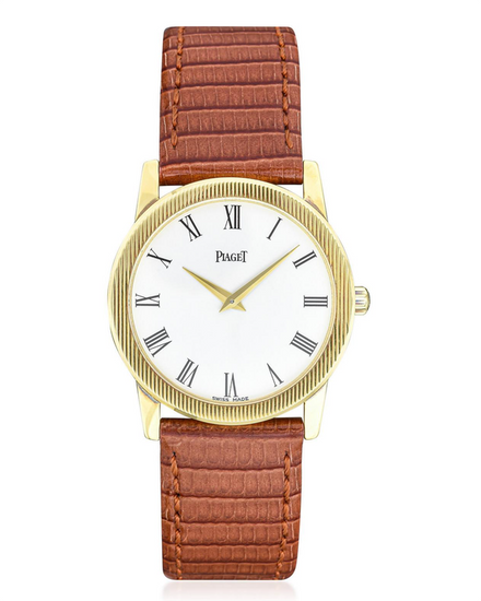 Piaget Vintage 31MM White Dial Aftermarket Leather Strap (9894)