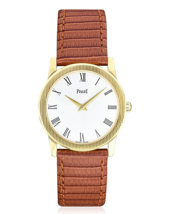 Piaget Vintage 31MM White Dial Aftermarket Leather Strap (9894)