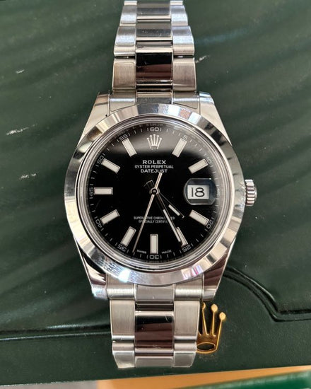 No Reserve - 2016 Rolex Datejust II 41MM Black Dial Oyster Bracelet (116300)