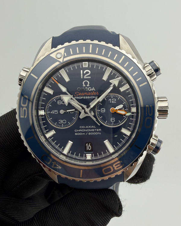 2016 Omega Seamaster Planet Ocean 600M 45.5MM Blue Dial Leather Strap (232.92.46.51.03.001)