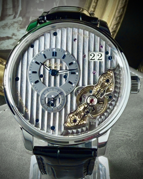 2025 Glashütte Original PanoMaticInverse 42MM Silver Dial Leather Strap (1-91-02-02-02-30)