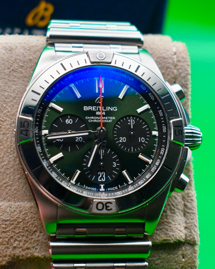 2026 Breitling Chronomat B01 42MM Green Dial Steel Bracelet (AB0134101L2A1)