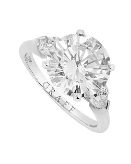 Graff Accessories Promise Round Diamond Engagement Ring Platinum Diamond Size 5 (RT01)