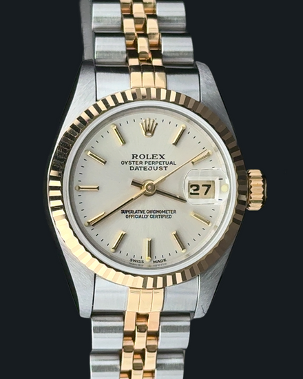 1996 Rolex Lady-Datejust 26MM Silver Dial Two-Tone Jubilee Bracelet (69173)