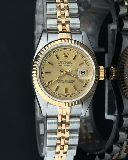 1985 Rolex Lady-Datejust 26MM Champagne Dial Two-Tone Jubilee Bracelet (69173)
