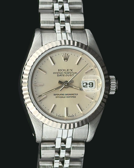 1989 Rolex Lady-Datejust 26MM Silver Dial Jubilee Bracelet (69174)