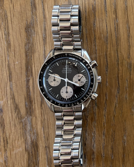 Omega Speedmaster Reduced "Reverse Panda" 39MM Black Dial Steel Bracelet (3510.52)