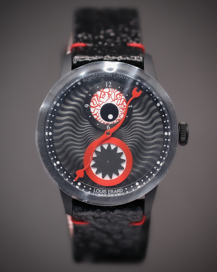 2024 Louis Erard Le Régulateur X Konstantin Chaykin "Dusk to Dawn" L.E. 39MM Black Dial Leather Strap (85248NN88.BGA090)