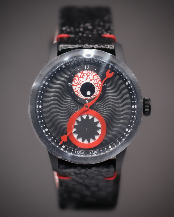 2024 Louis Erard Le Régulateur X Konstantin Chaykin "Dusk to Dawn" L. E. 39MM Black Dial Leather Strap (85248NN88.BGA090)