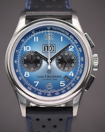 2022 Carl F. Bucherer Heritage BiCompax Annual L.E. 41MM Blue Dial Leather Strap (00.10803.08.52.99)